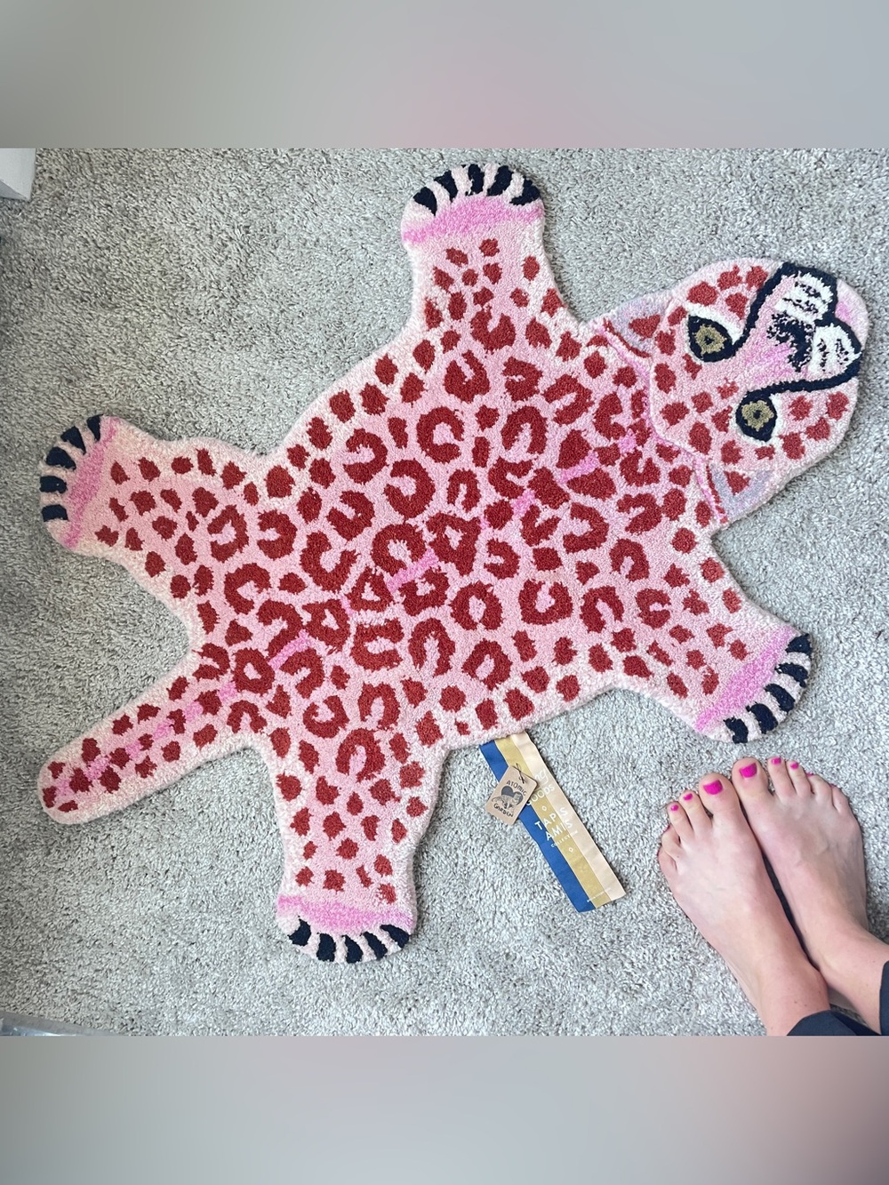Doing Goods Pinky Leopard Wool Rug 2x3